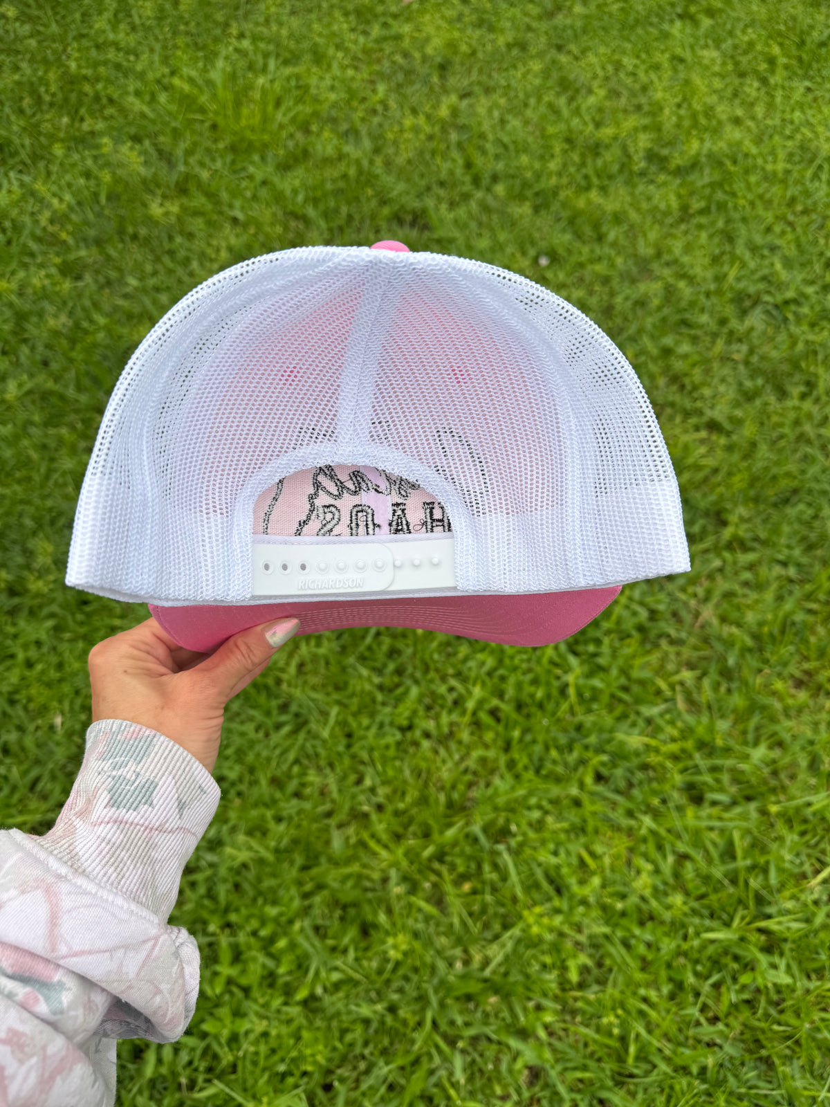 Coastal Chaos Pink Richardson Trucker Hat