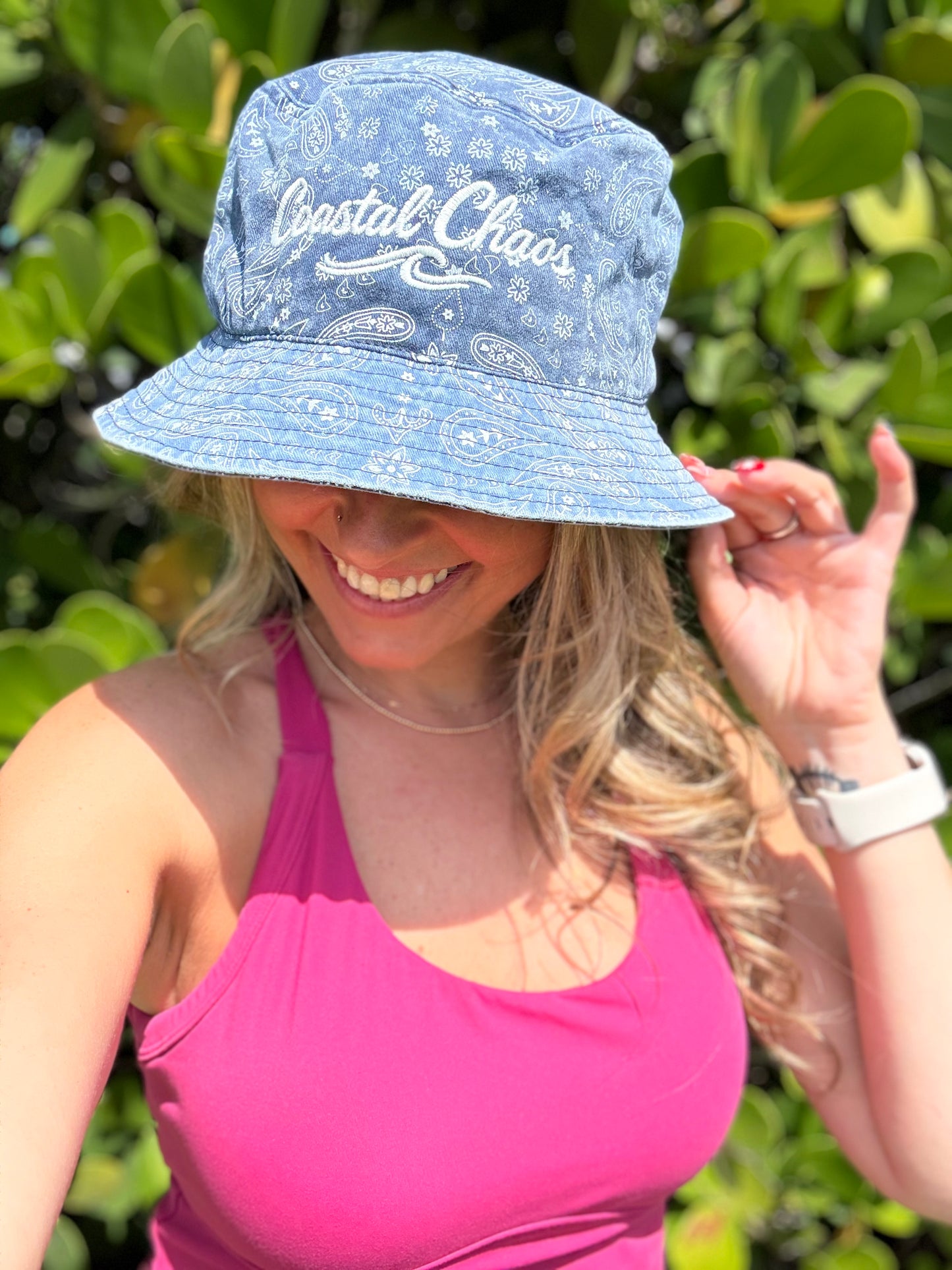 Coastal Chaos Embroidered Paisley Bucket Hat