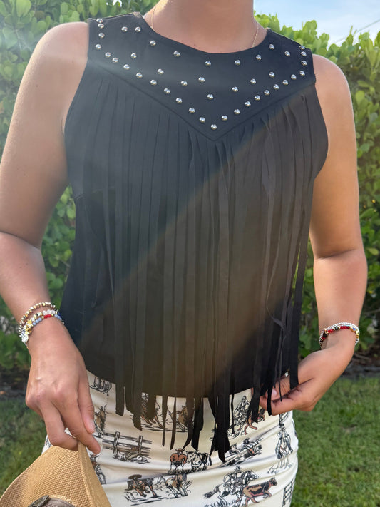 Studded Fringe Tank