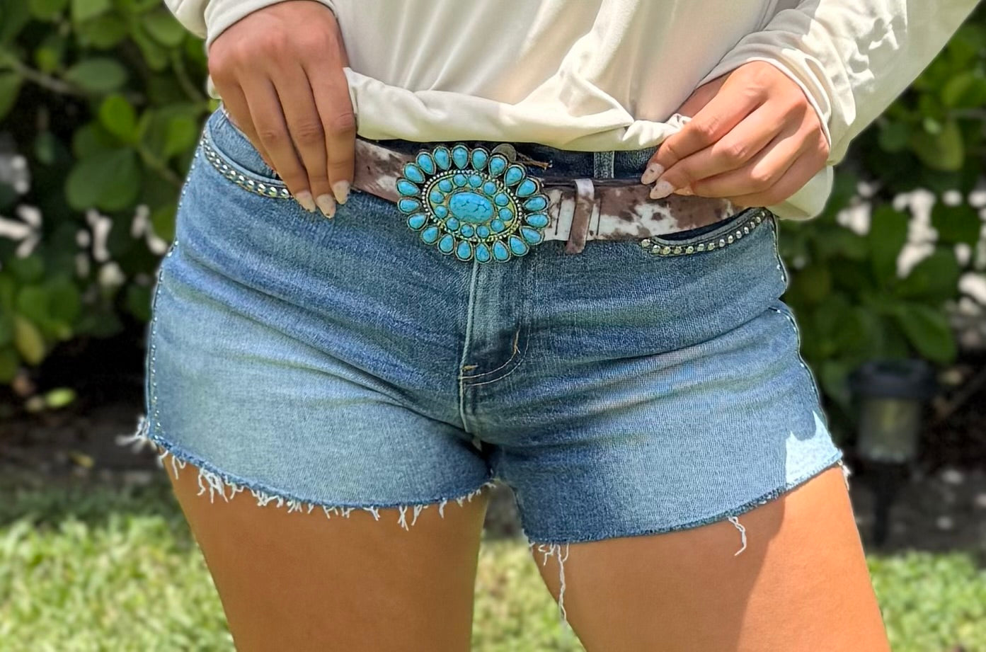 Western Turquoise Concho Belt