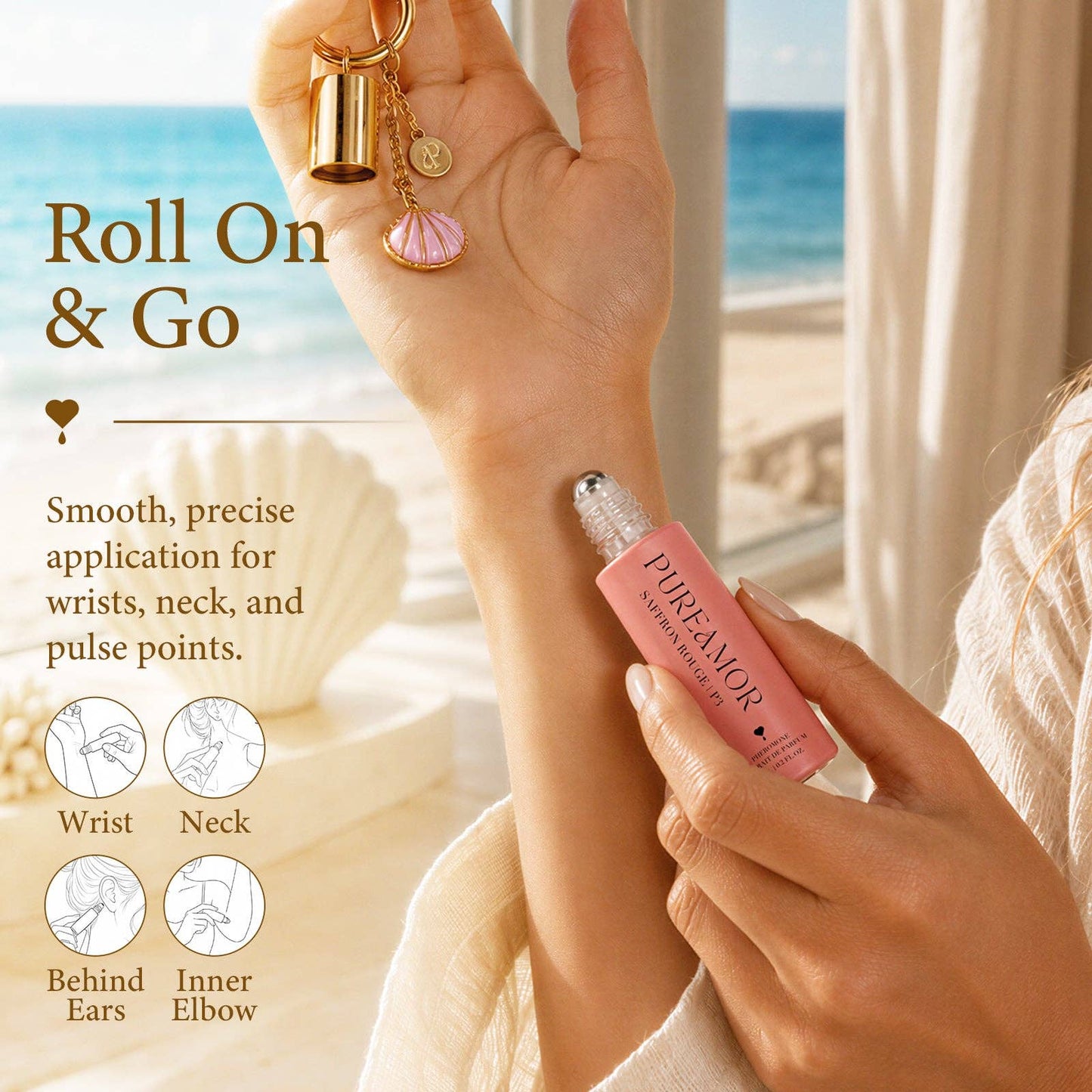 Saffron Rouge | P3 Keychain Roll-On Pheromone Perfume | 6 ml