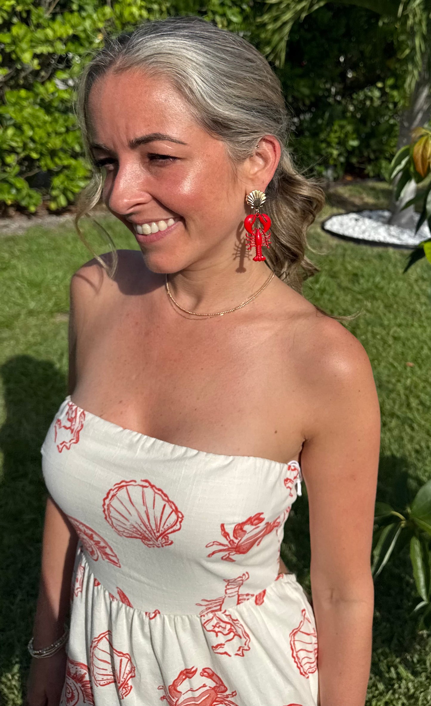 Seashell Lobster Earrings