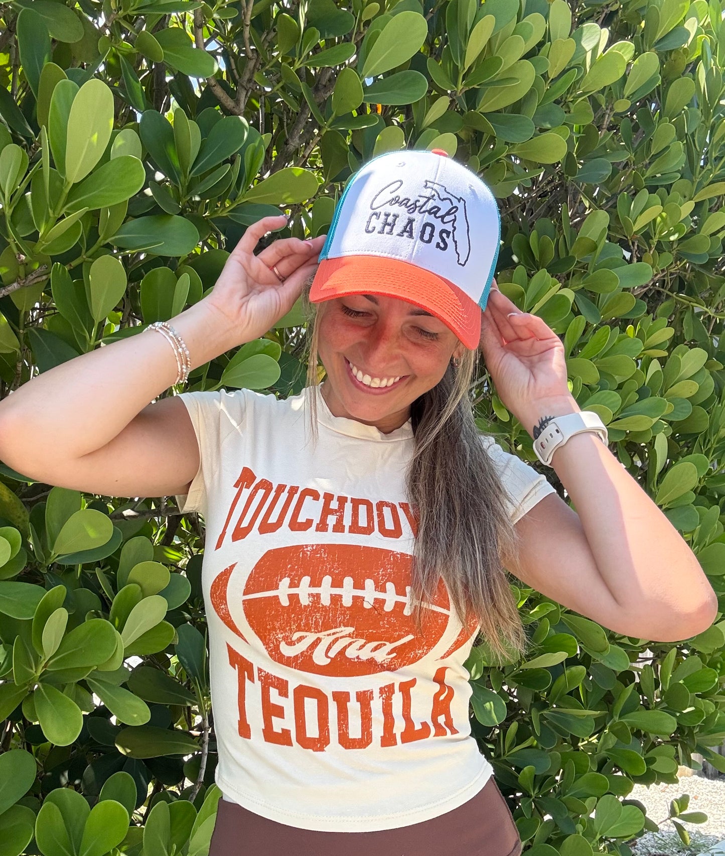 Coastal Chaos Low Pro Trucker Hat – Teal & Orange