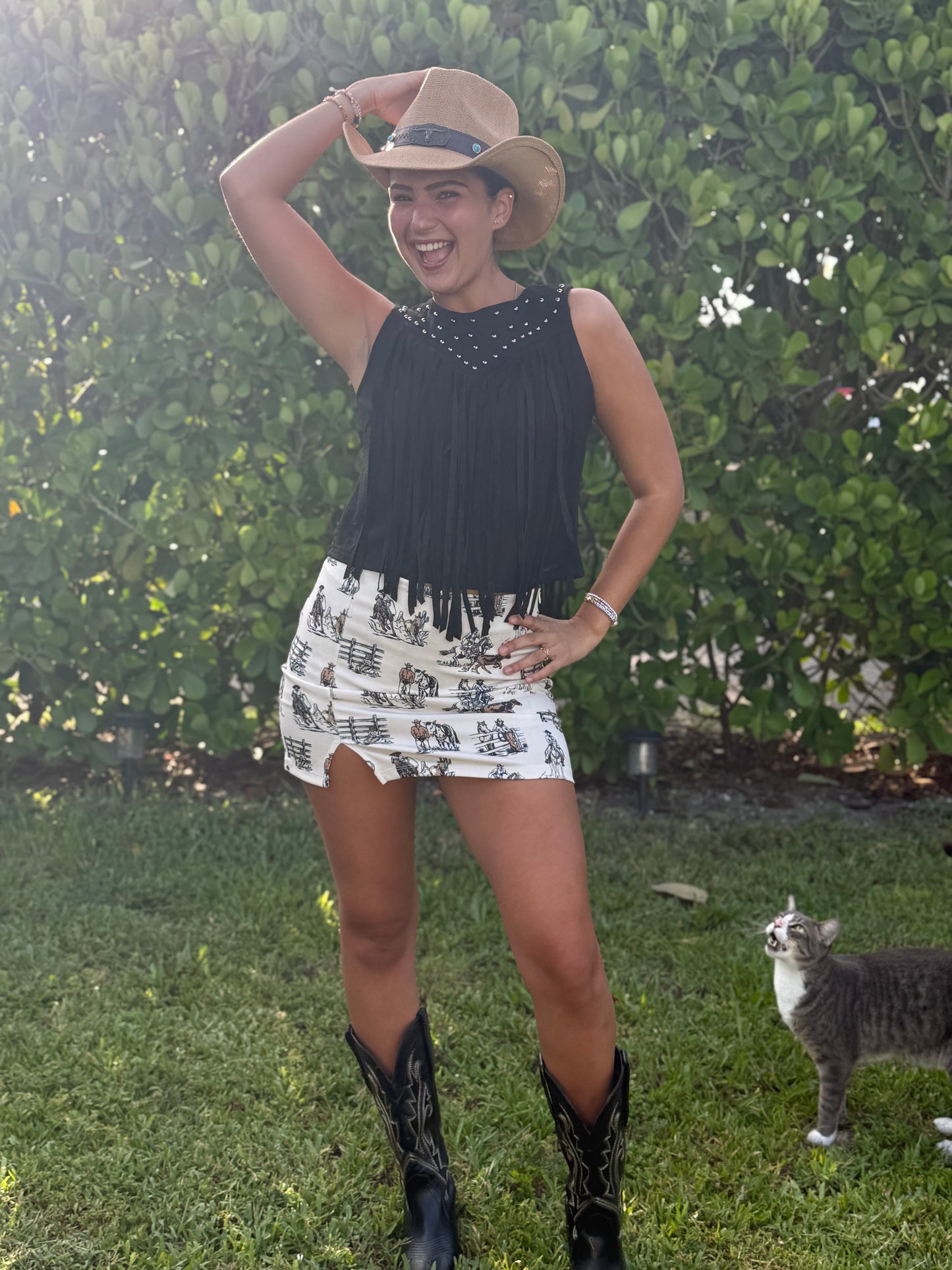 Western Sketch Skort