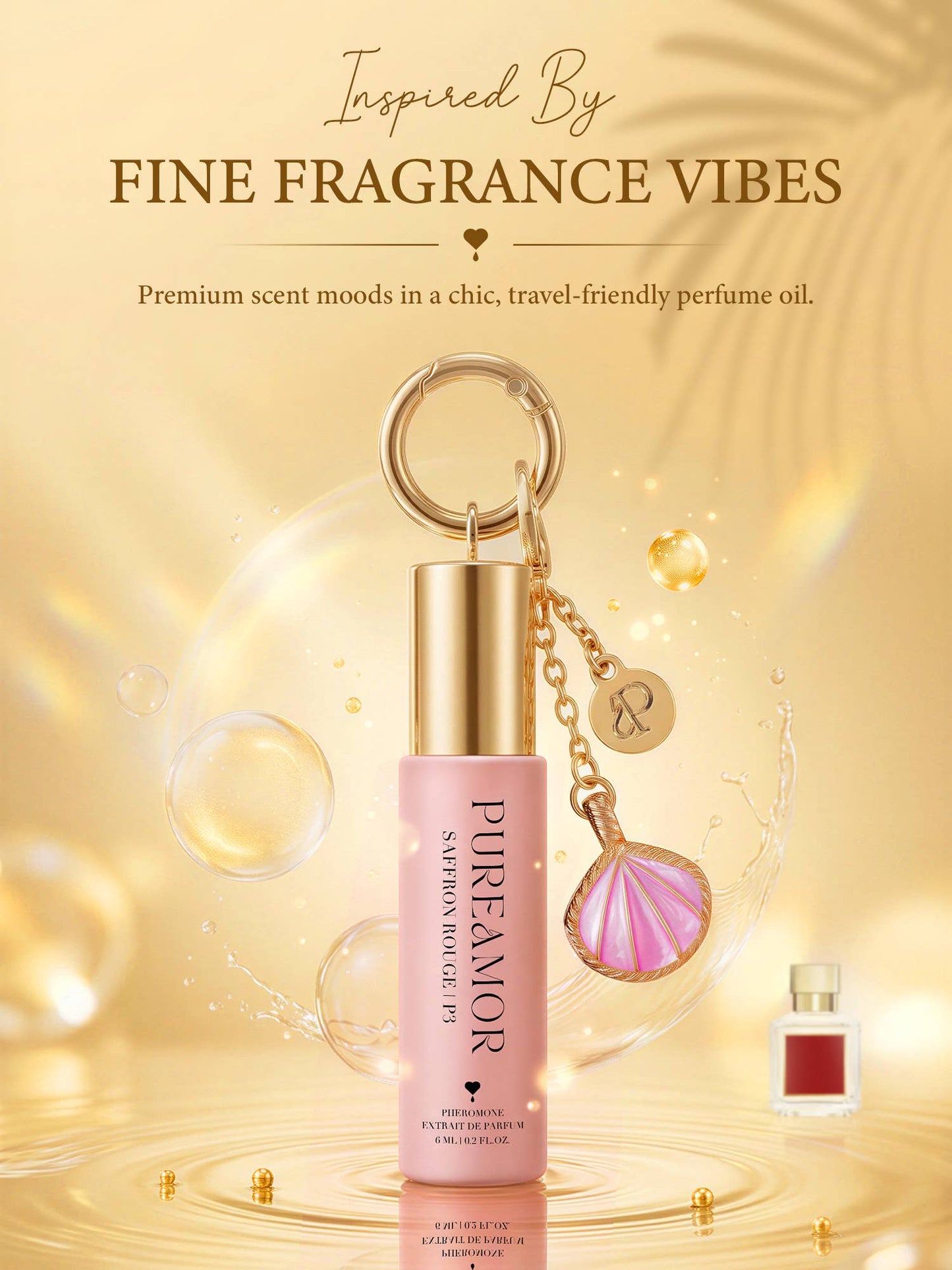 Saffron Rouge | P3 Keychain Roll-On Pheromone Perfume | 6 ml