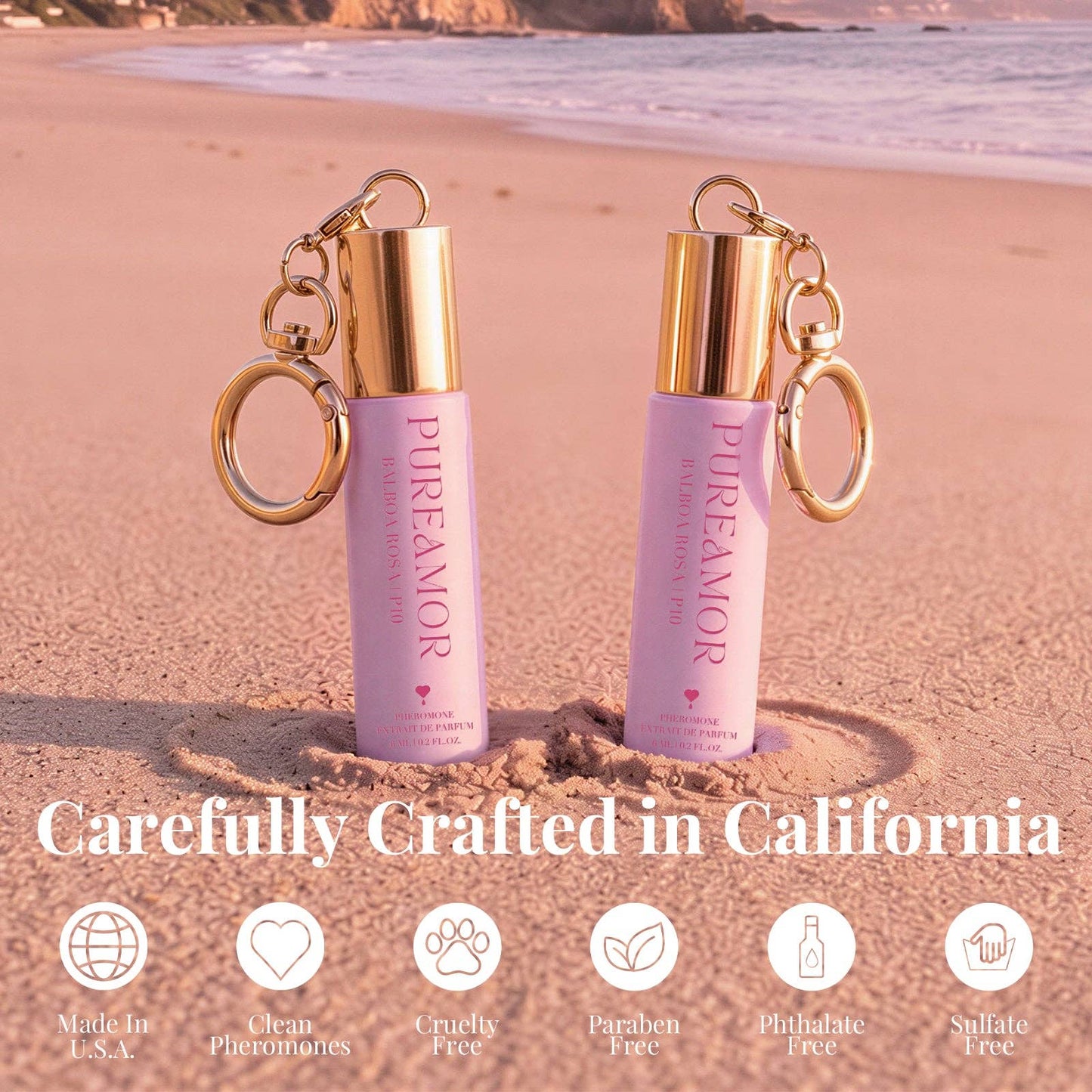 Balboa Rosa | Roll-on Pheromone Keychain Perfume Oil - 6ml