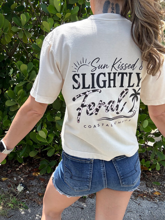 Sun Kissed & Slightly Feral Crop Tee