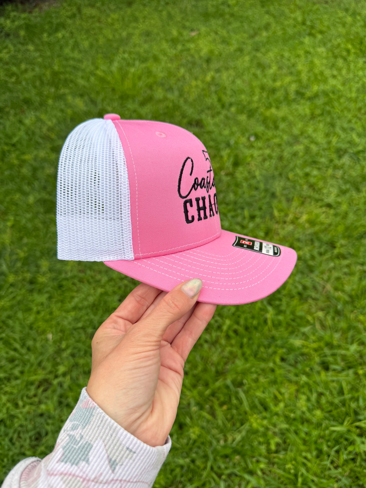 Coastal Chaos Pink Richardson Trucker Hat