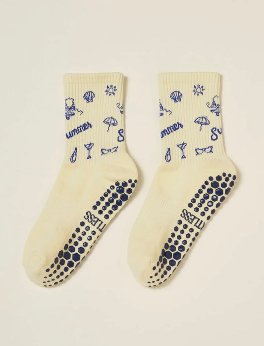🌊 Vintage Summer Grip Socks