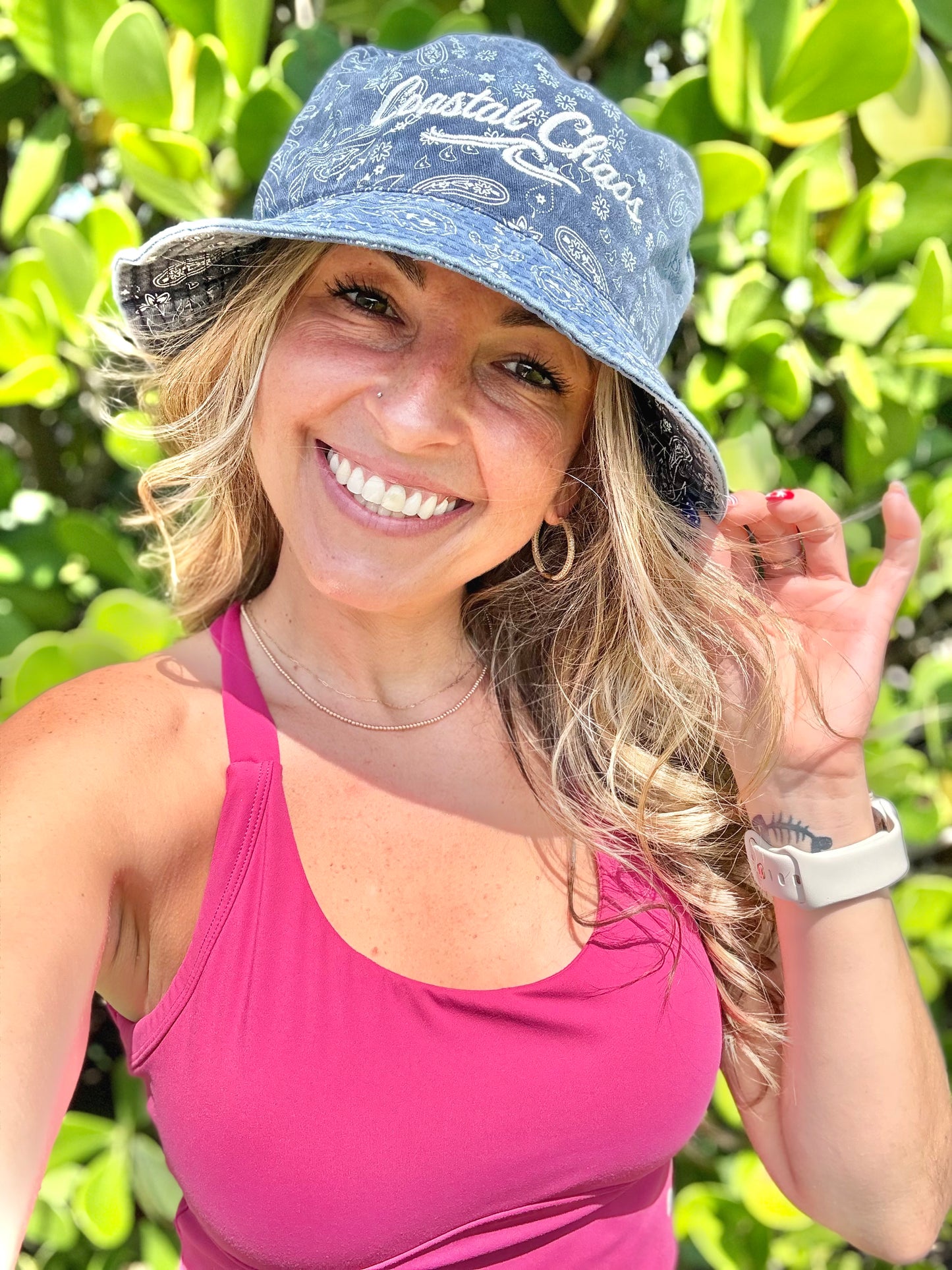 Coastal Chaos Embroidered Paisley Bucket Hat