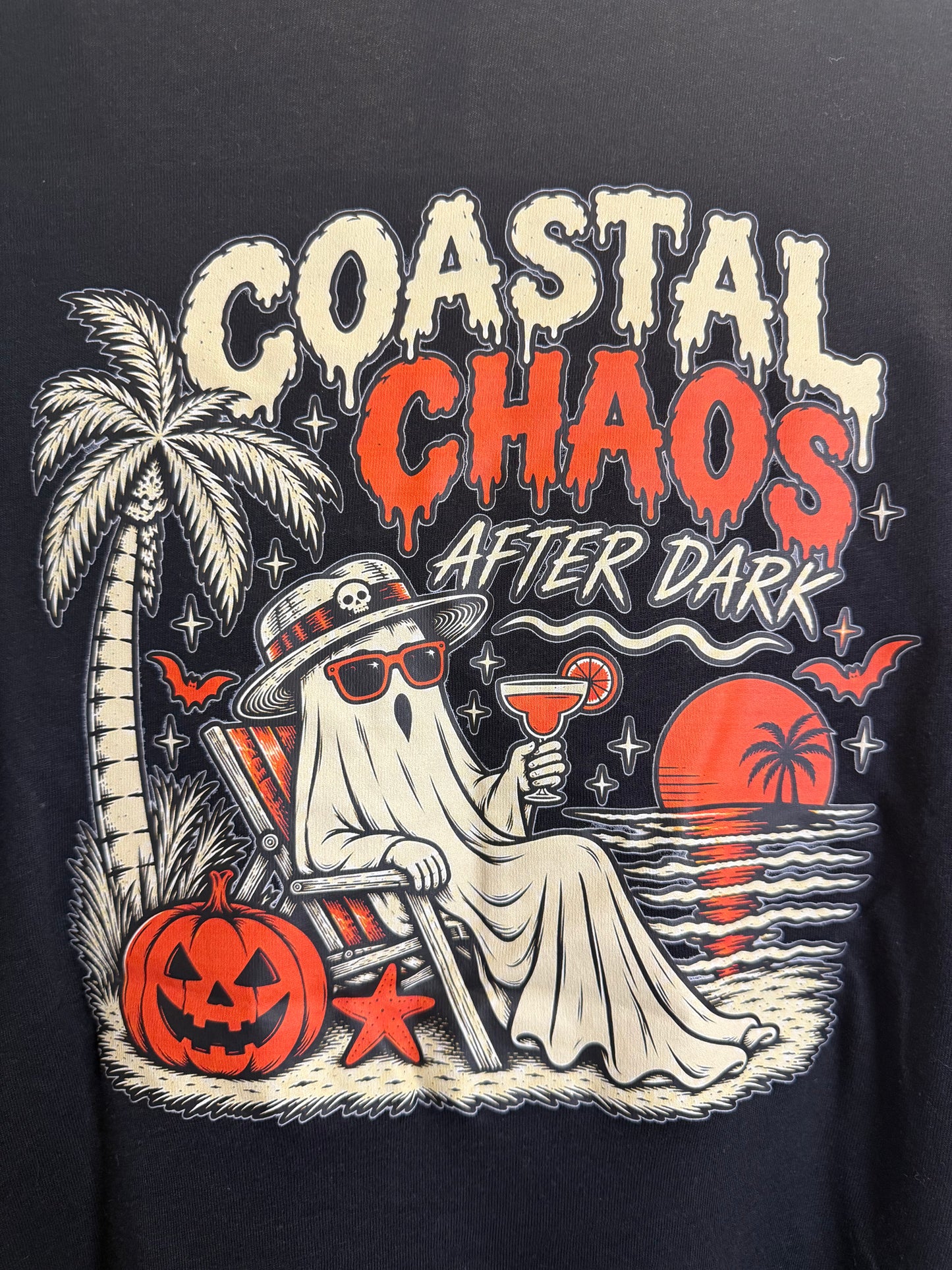 Spooky Coastal Chaos V-Neck