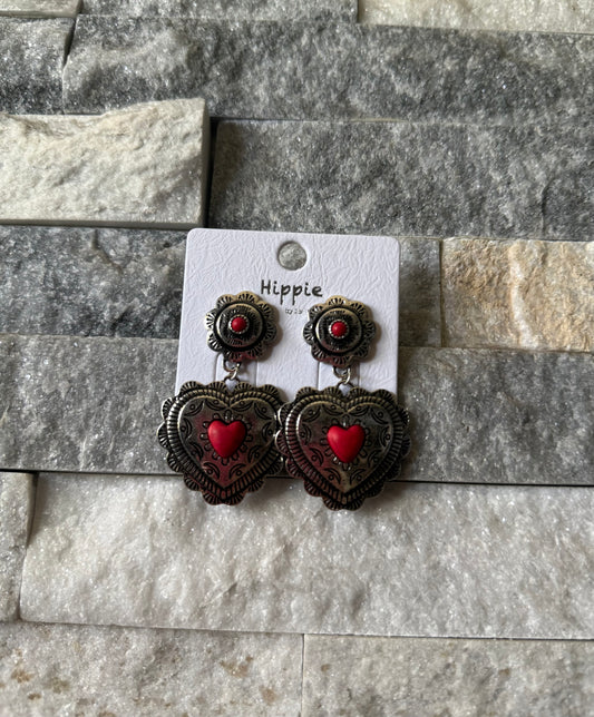 Wild Heart Concho Earrings