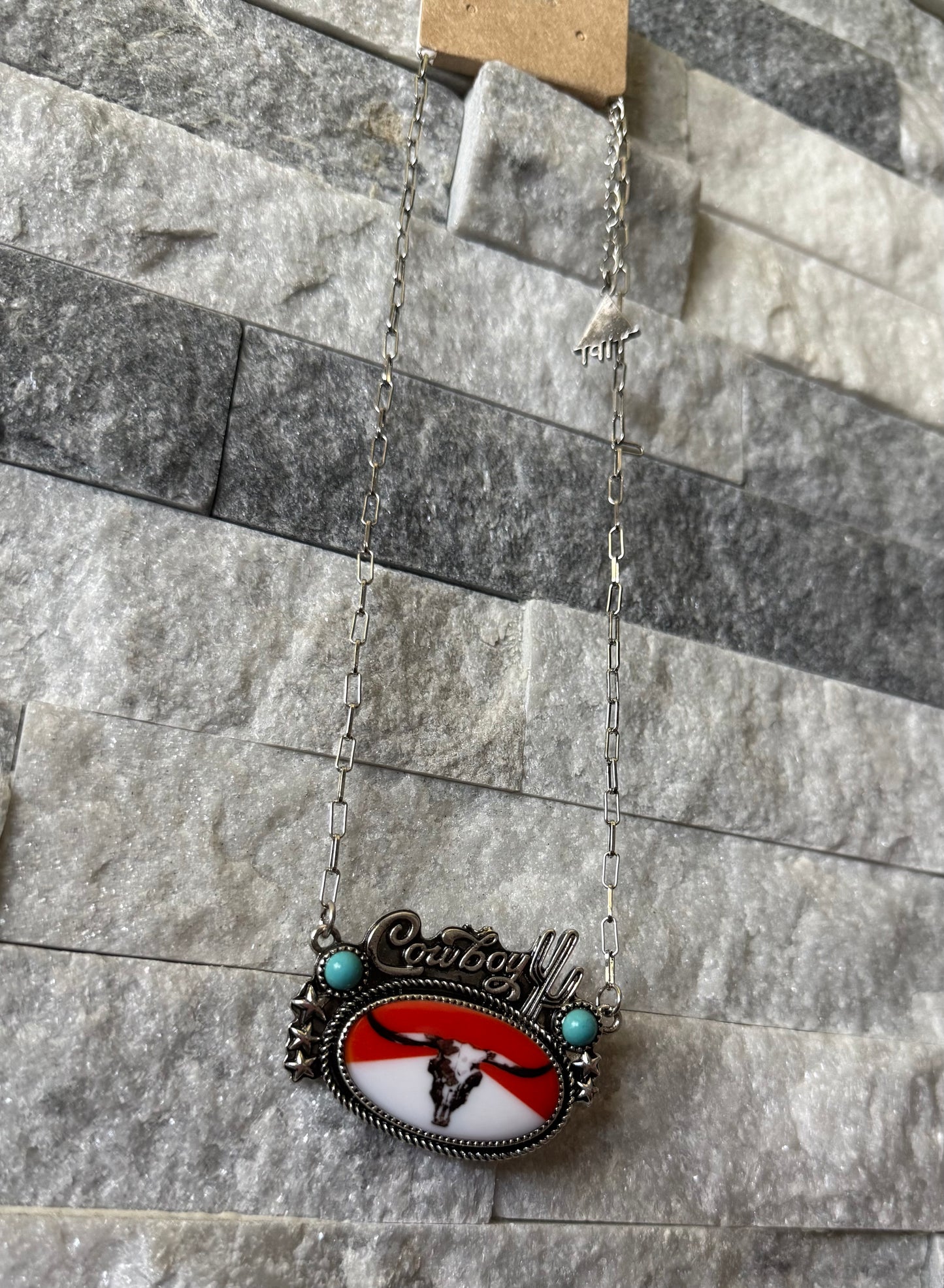 Western Concho Pendant Necklace