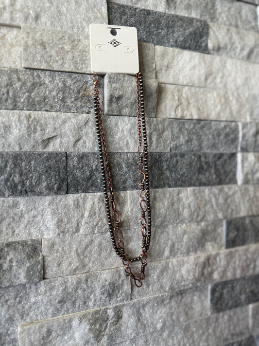 Barbed Wire Navajo Pearl Necklace