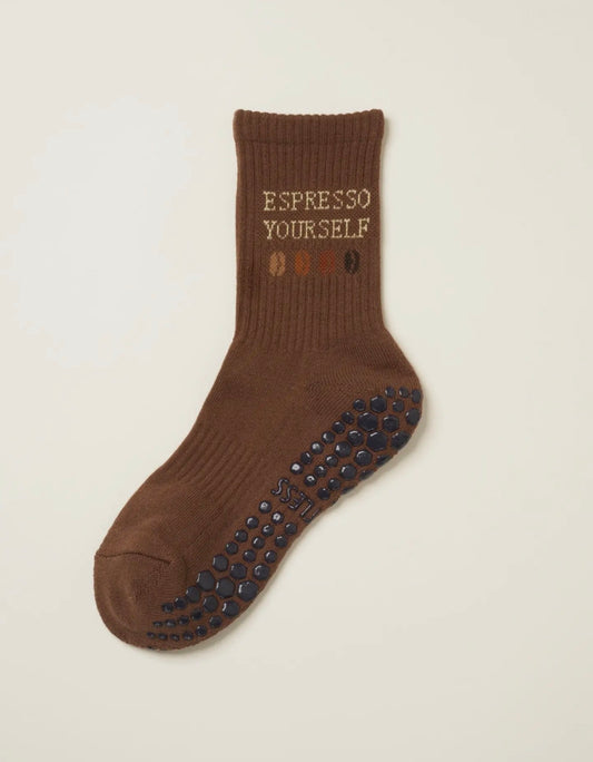Espresso Yourself Studio Grip Socks