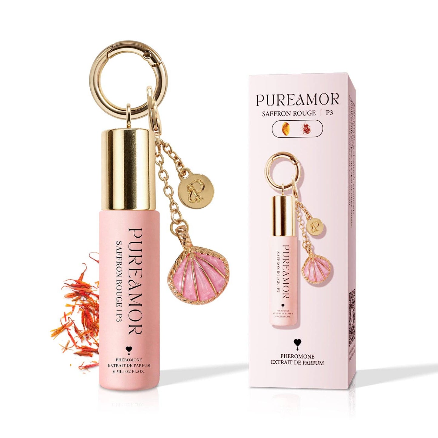 Saffron Rouge | P3 Keychain Roll-On Pheromone Perfume | 6 ml