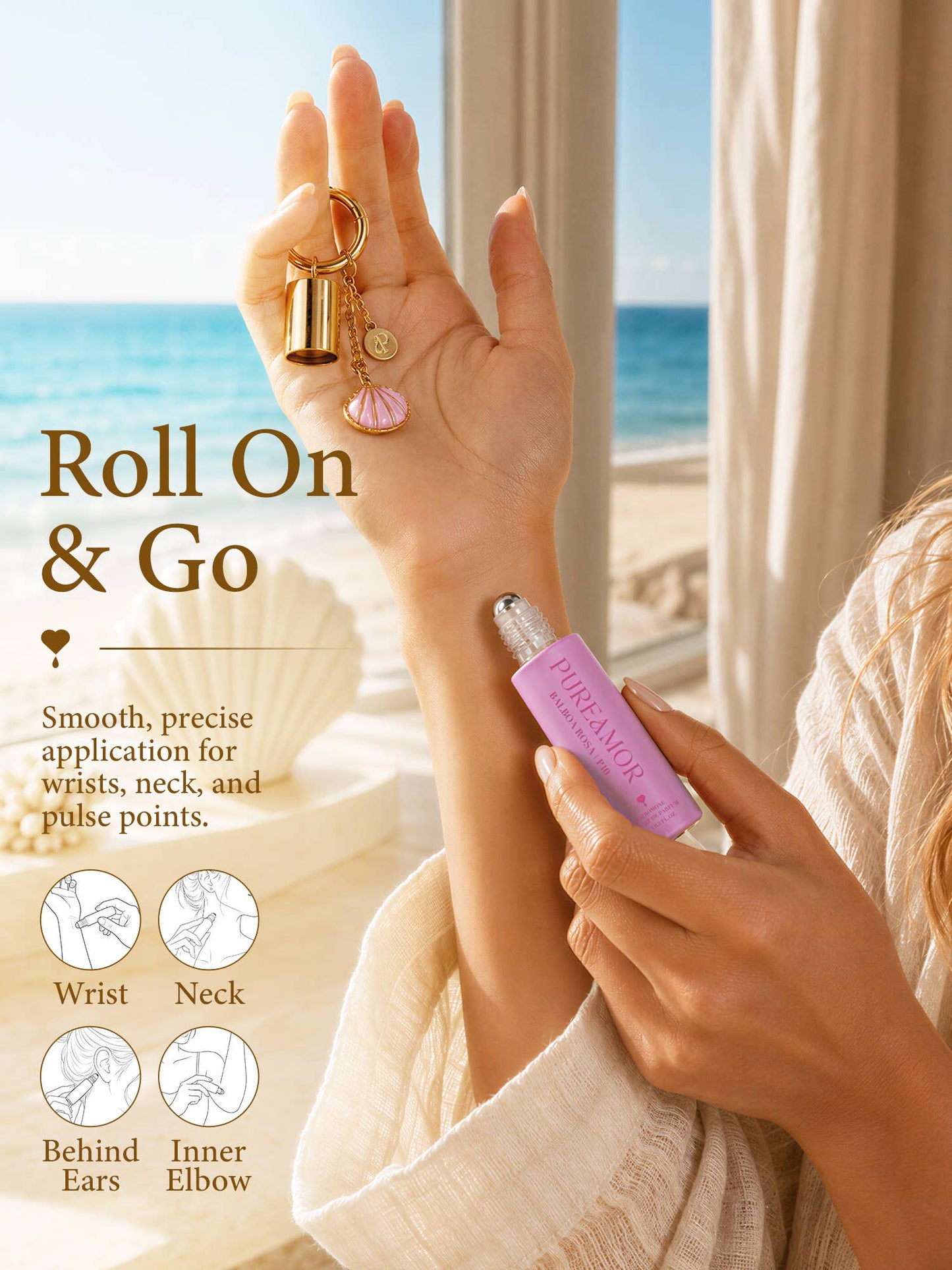 Balboa Rosa | Roll-on Pheromone Keychain Perfume Oil - 6ml